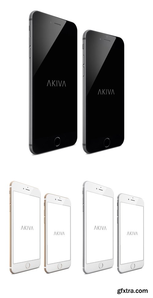 White and Black iPhone Mock up