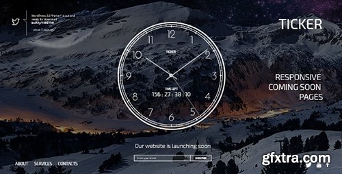 ThemeForest - TICKER: Responsive Countdown Clock Landing Page - RIP