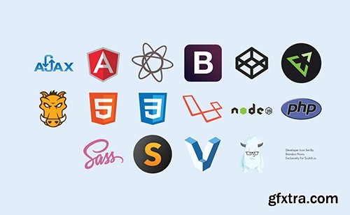 Ai, SVG, HTML/CSS Scotch Developer Web Icons (November 2014)