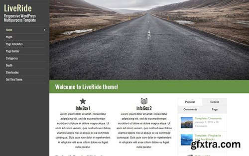 LiveRide v1.0.3 - WordPress Theme