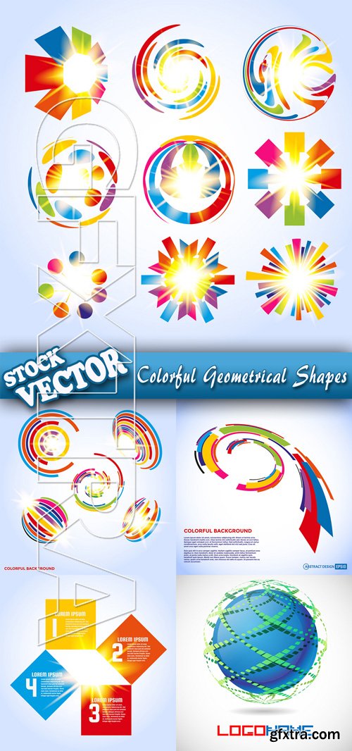Stock Vector - Colorful Geometrical Shapes