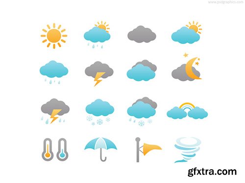 PSD Web Weather Icon Set (November 2014)