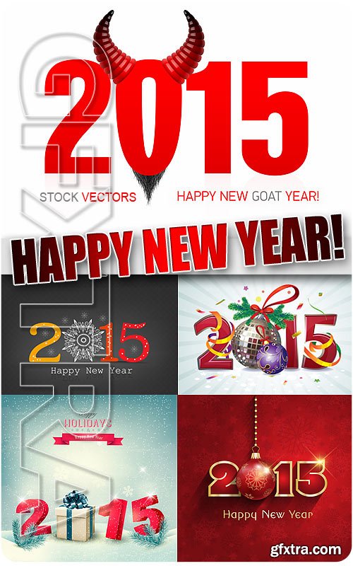 2015 New Year 3 - Stock Vectors