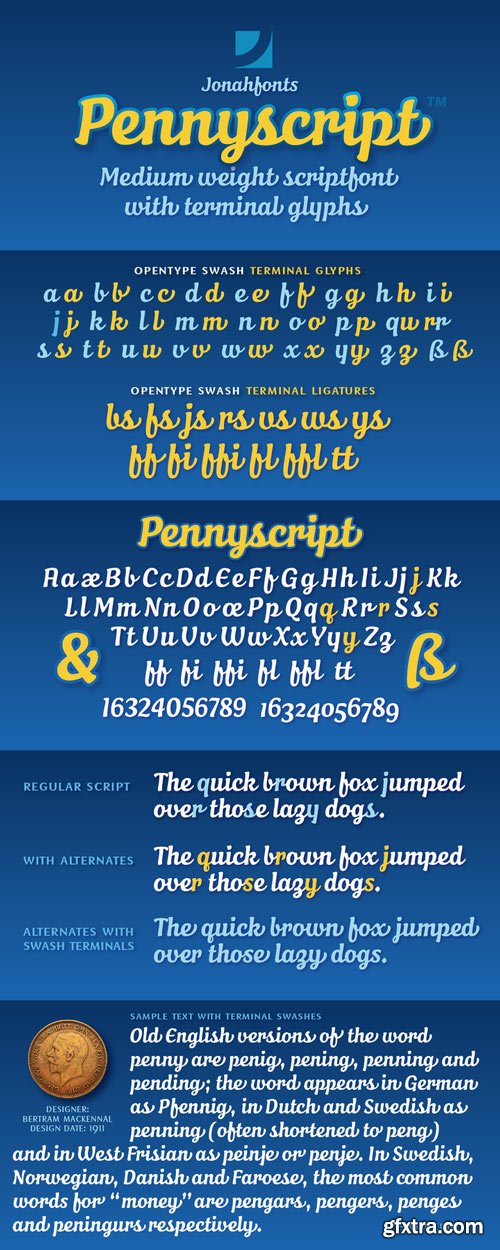 Pennyscript Font Family $35