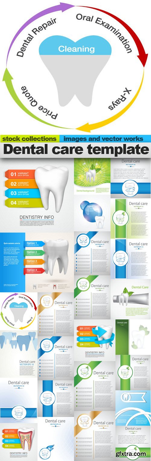 Dental care template, 25 x EPS