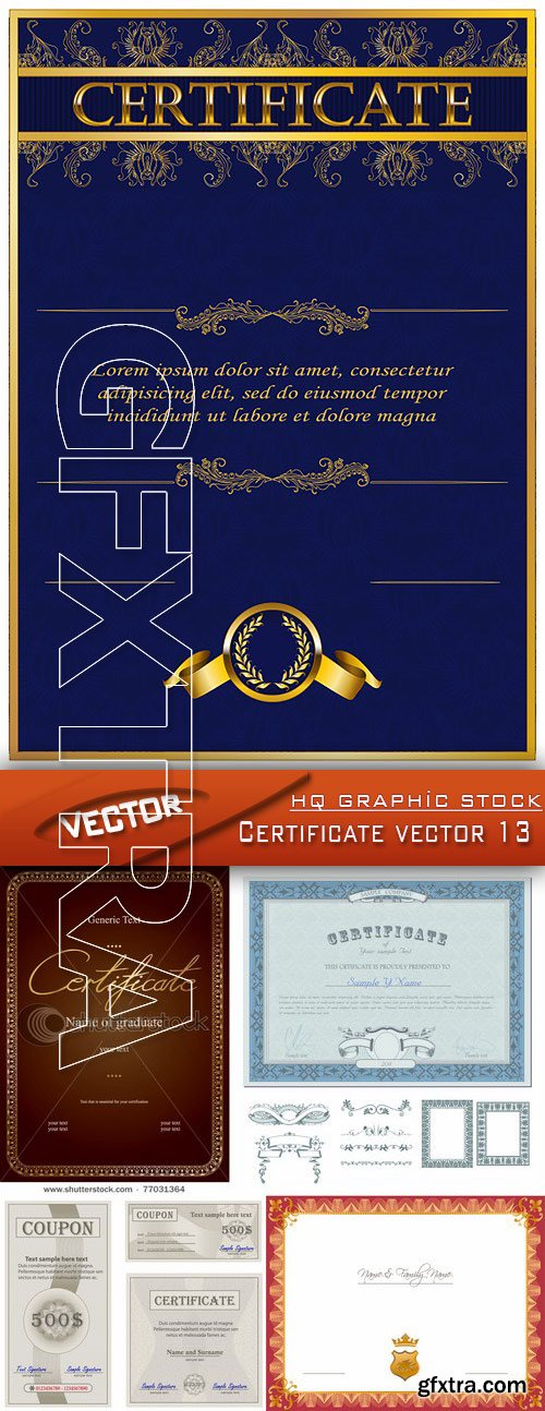 Stock Vector - Certificate vector 13