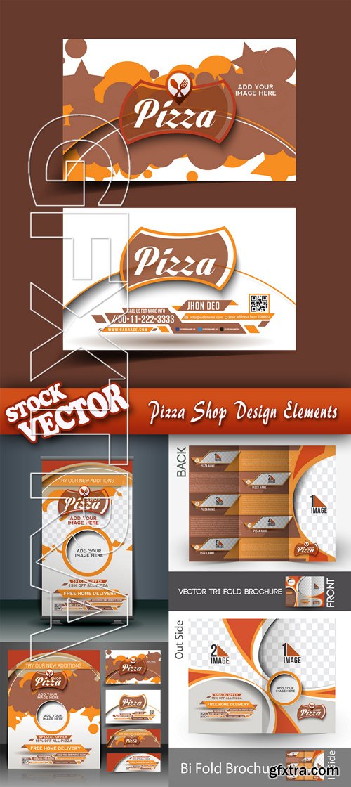 Stock Vector - Pizza Shop Design Elements