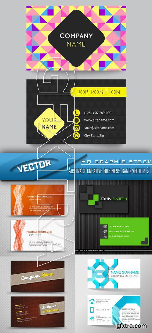 Stock Vector - Abstract creative business card vector 51