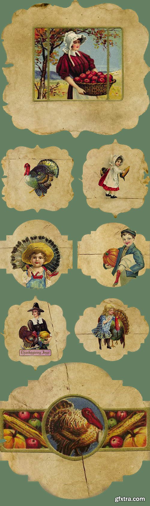 Vintage Labels for Thanksgiving Day
