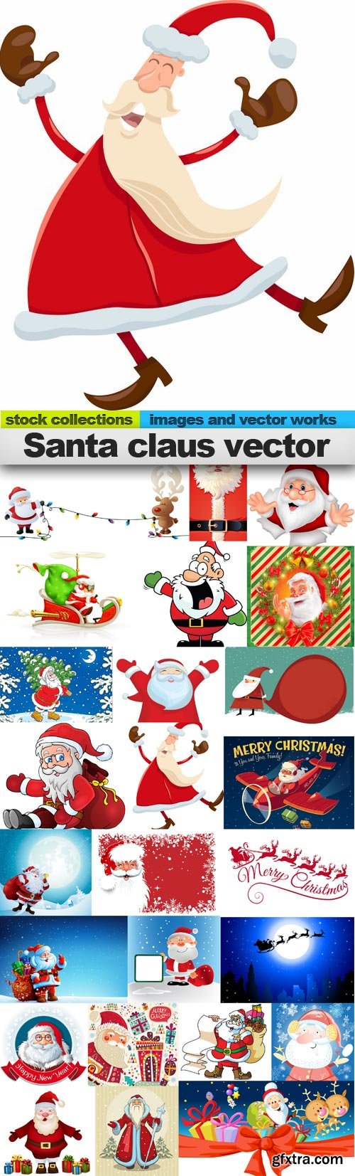 Santa claus vector,25 x EPS