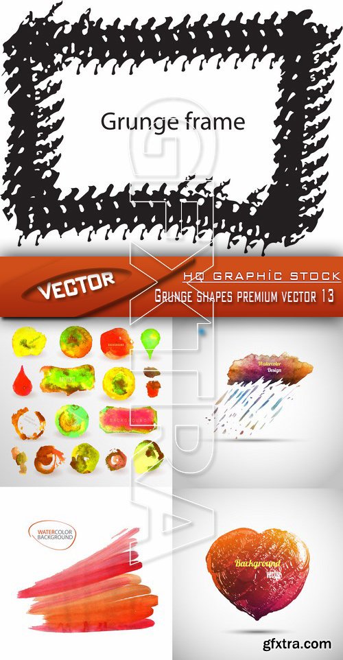 Stock Vector - Grunge shapes premium vector 13