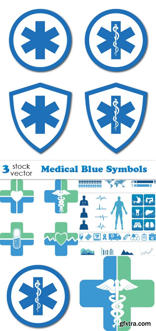 Vectors - Medical Blue Symbols