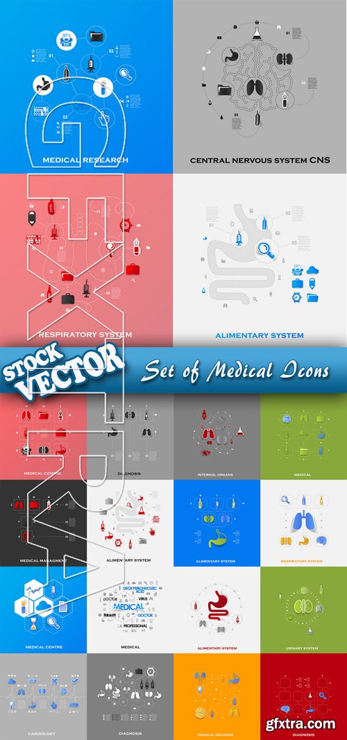 Stock Vector - Set of Medical Icons