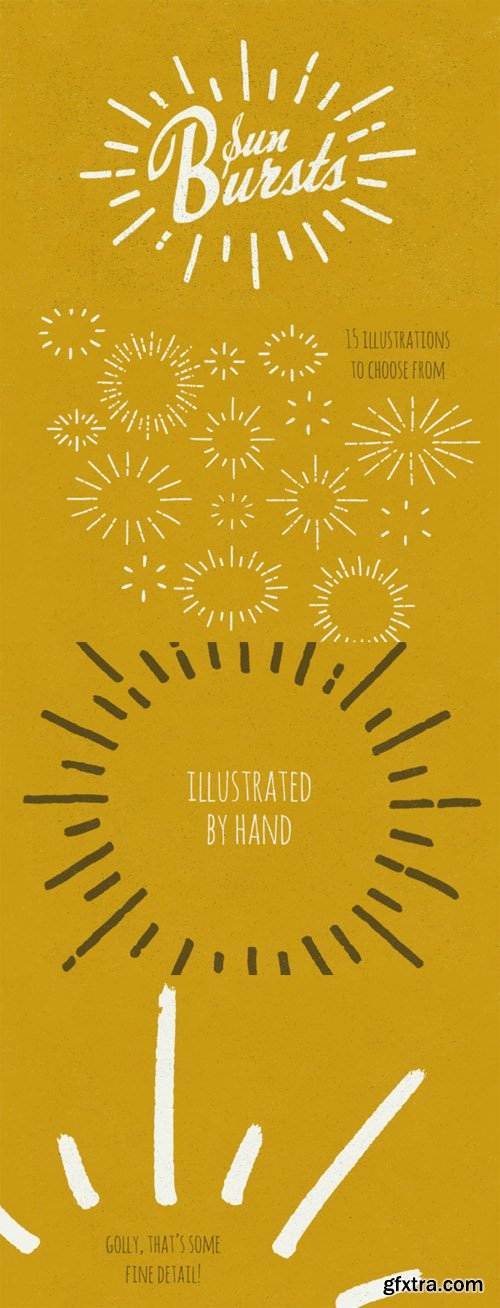 15 Sunburst - By Hand - Creativemarket 33908