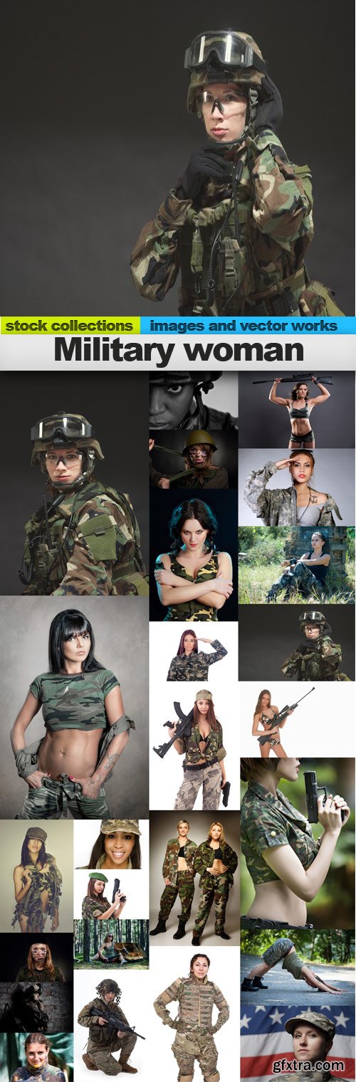 Military woman, 25 x UHQ JPEG