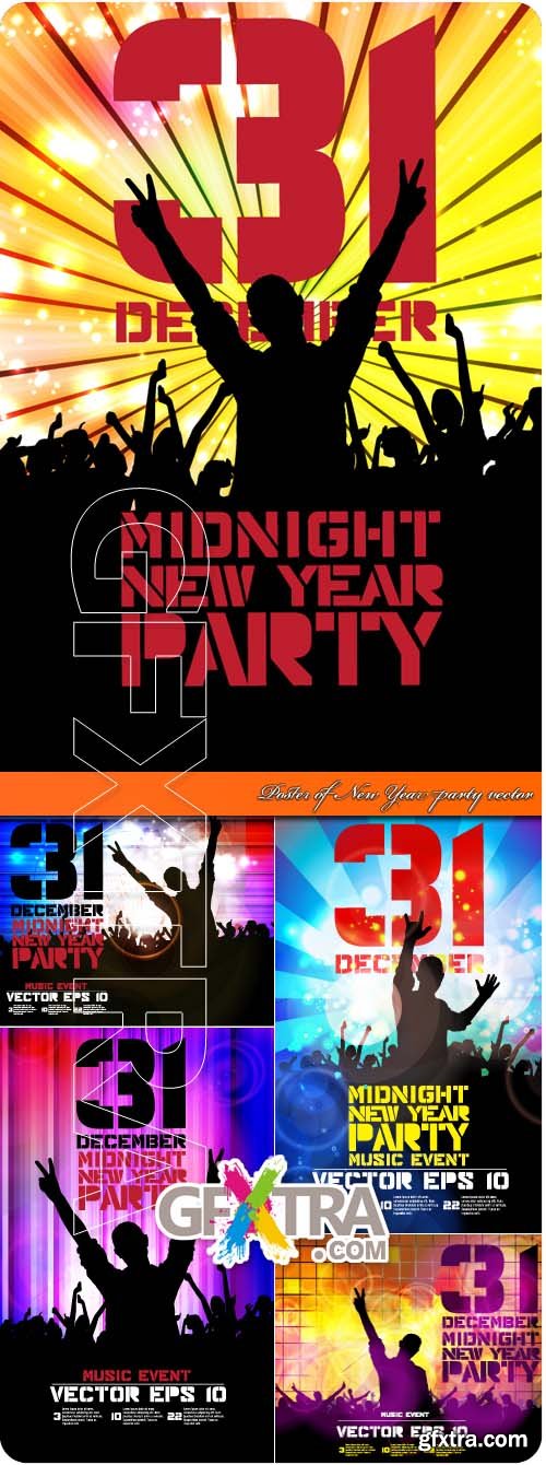 Poster of New Year party vector