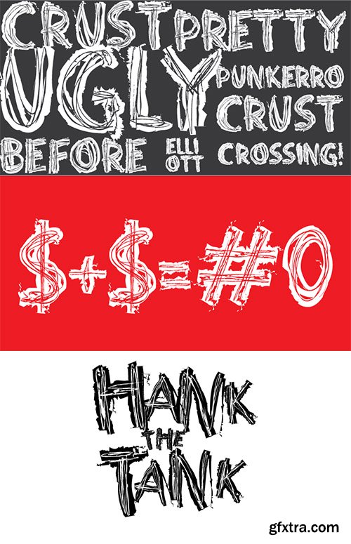 Punkerro Crust Font Family 1 Font $30