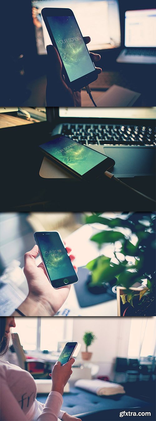 4 Photorealistic PSD Mock-Up\'s - Iphone 6