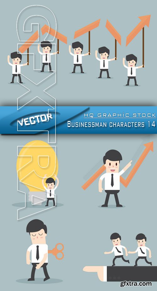 Stock Vector - Businessman characters 14