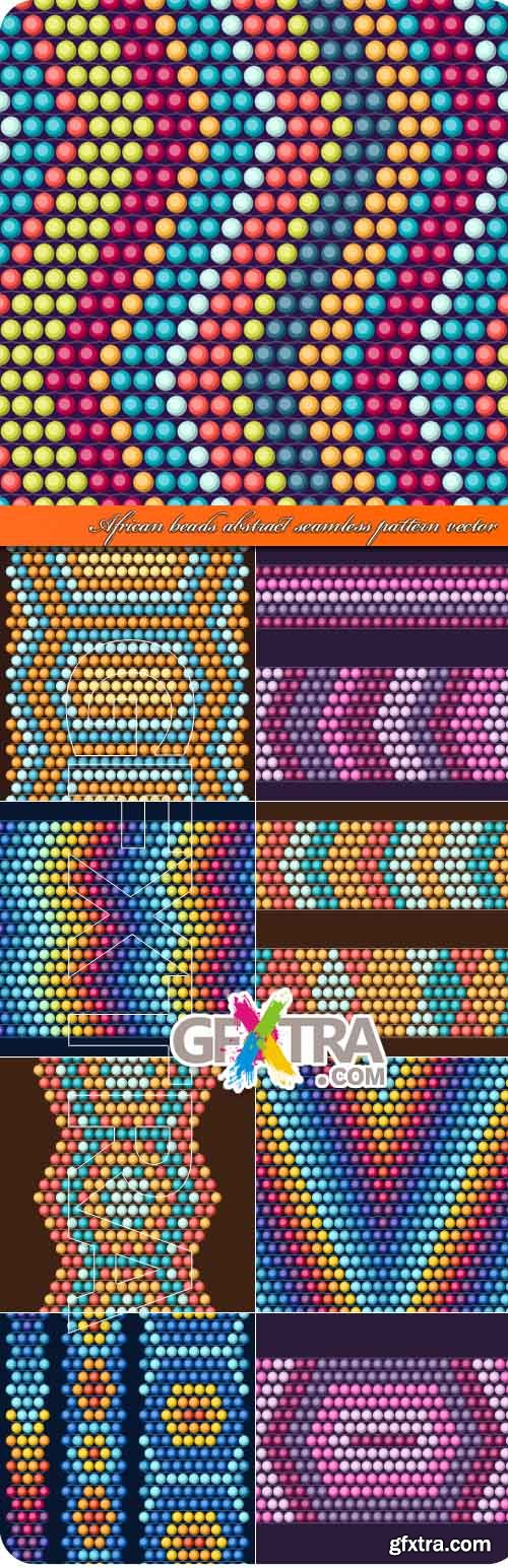 African beads abstract seamless pattern vector
