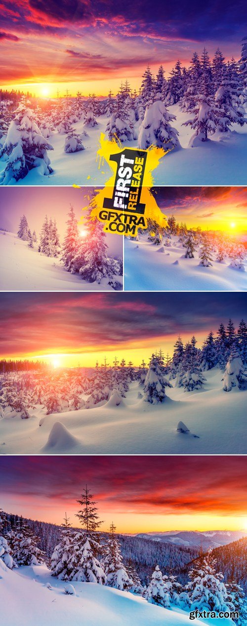 Stock Photo - Winter Landscapes & Sunset