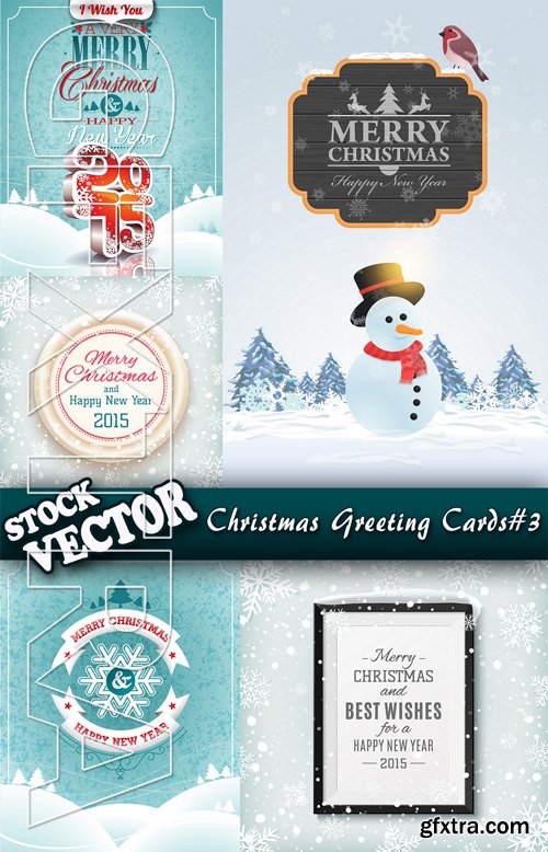Stock Vector - Christmas Greeting Cards#3