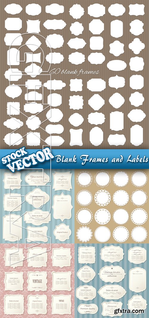 Stock Vector - Blank Frames and Labels