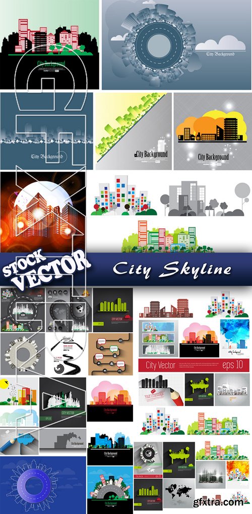 Stock Vector - City Skyline