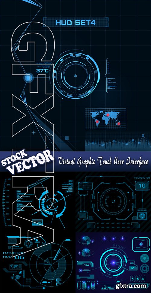 Stock Vector - Virtual Graphic Touch User Interface