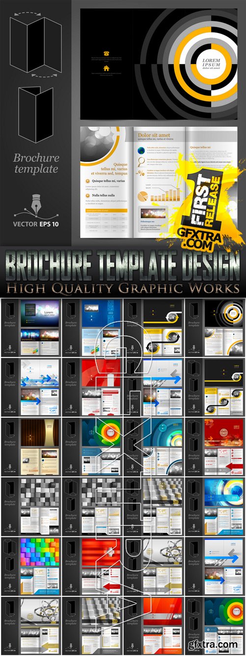 Brochure Template Design, 25EPS