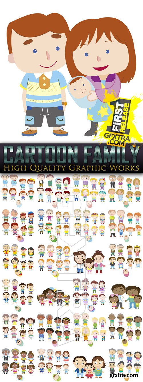Cartoon Family, 25EPS