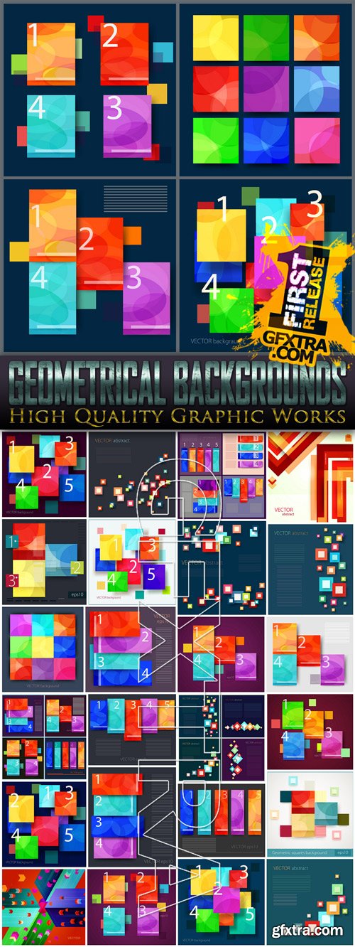 Geometrical Abstract Backgrounds, 25EPS