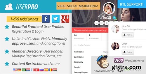 CodeCanyon - UserPro v2.12.1 - User Profiles with Social Login