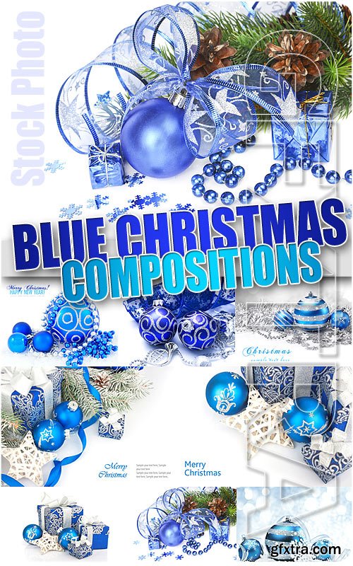 Xmas Blue Compositions - UHQ Stock Photo