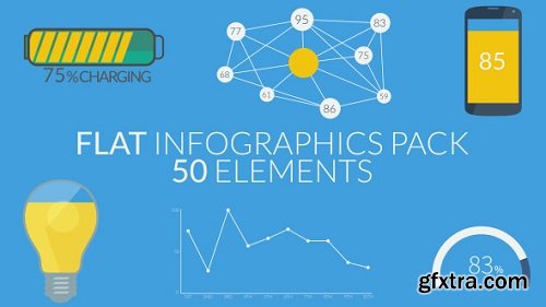Videohive - Flat Infographics Pack (50 Elements)