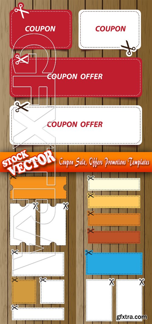 Stock Vector - Coupon Sale, Offers Promotions Templates