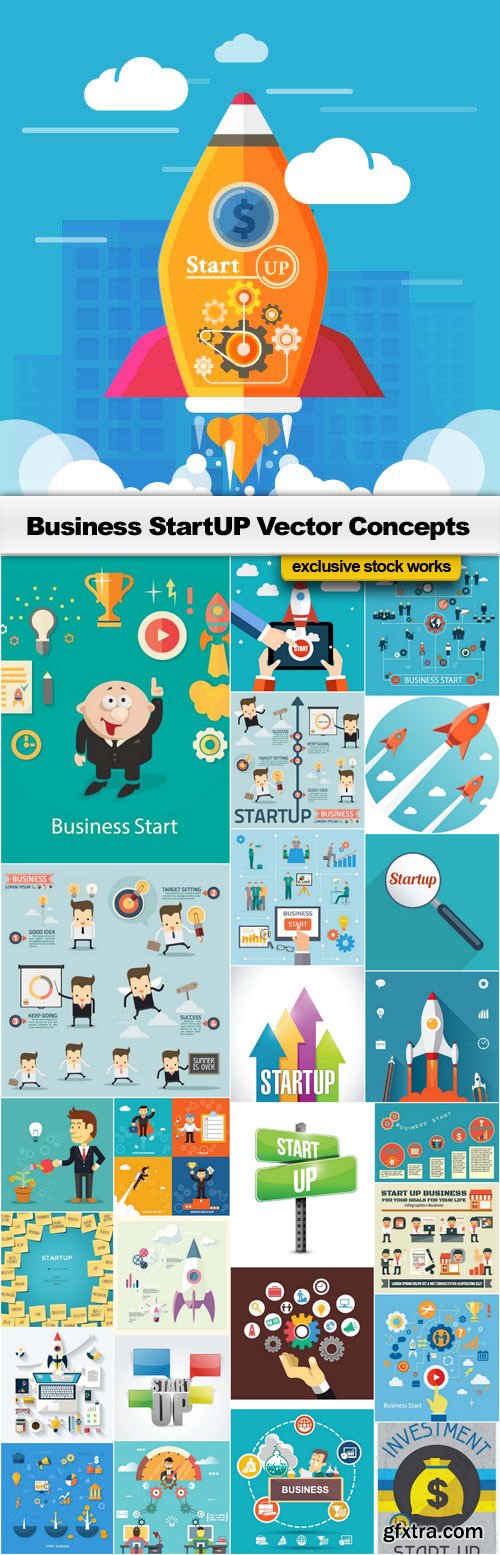 Business StartUP Vector Designs - 26x EPS