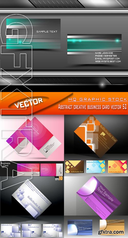 Stock Vector - Abstract creative business card vector 52