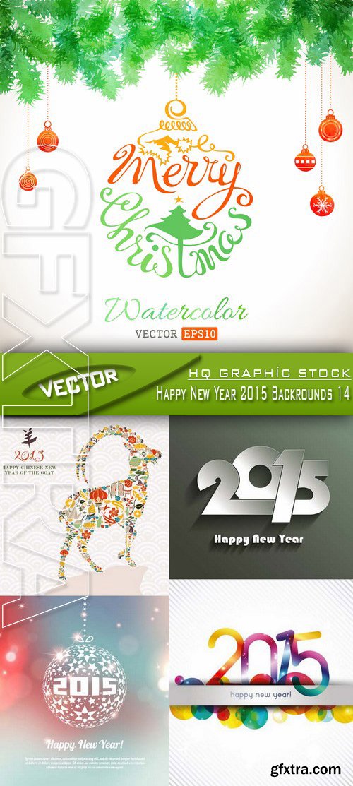Stock Vector - Happy New Year 2015 Backrounds 14