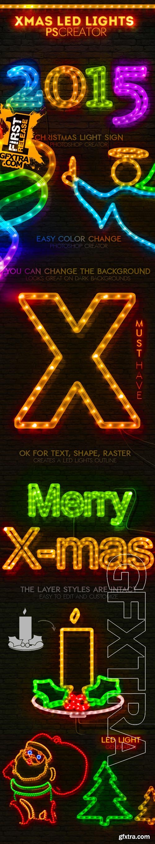 GraphicRiver - Christmas LED Light Rope Photoshop Action