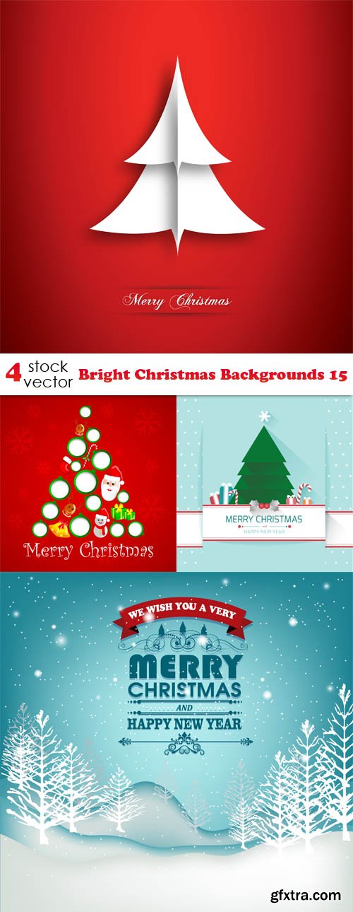 Vectors - Bright Christmas Backgrounds 15