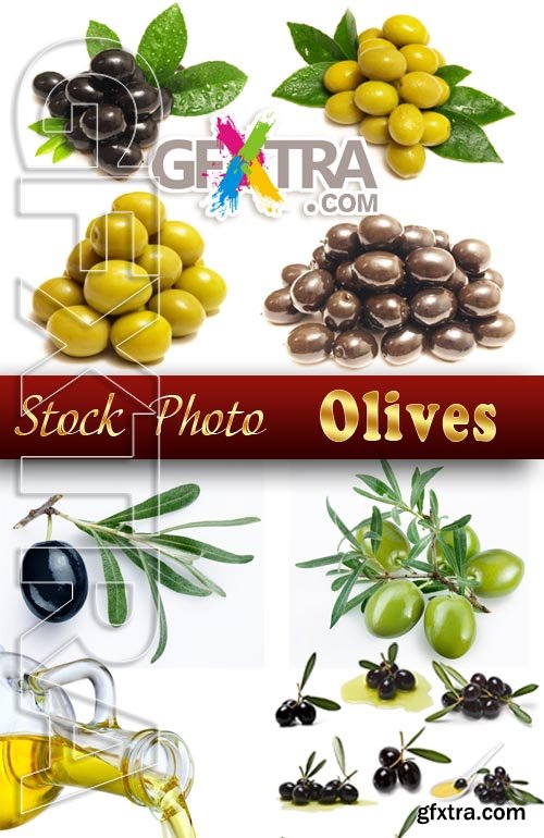 Olives, Oil - Stock Photo