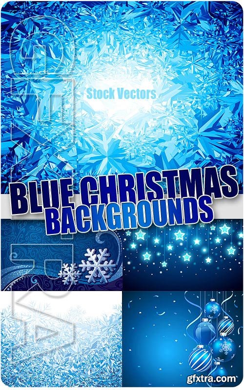 Blue Xmas backgrounds 3 - Stock Vectors
