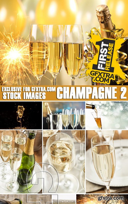 Stock Photos - Champagne 2, 25xJPG