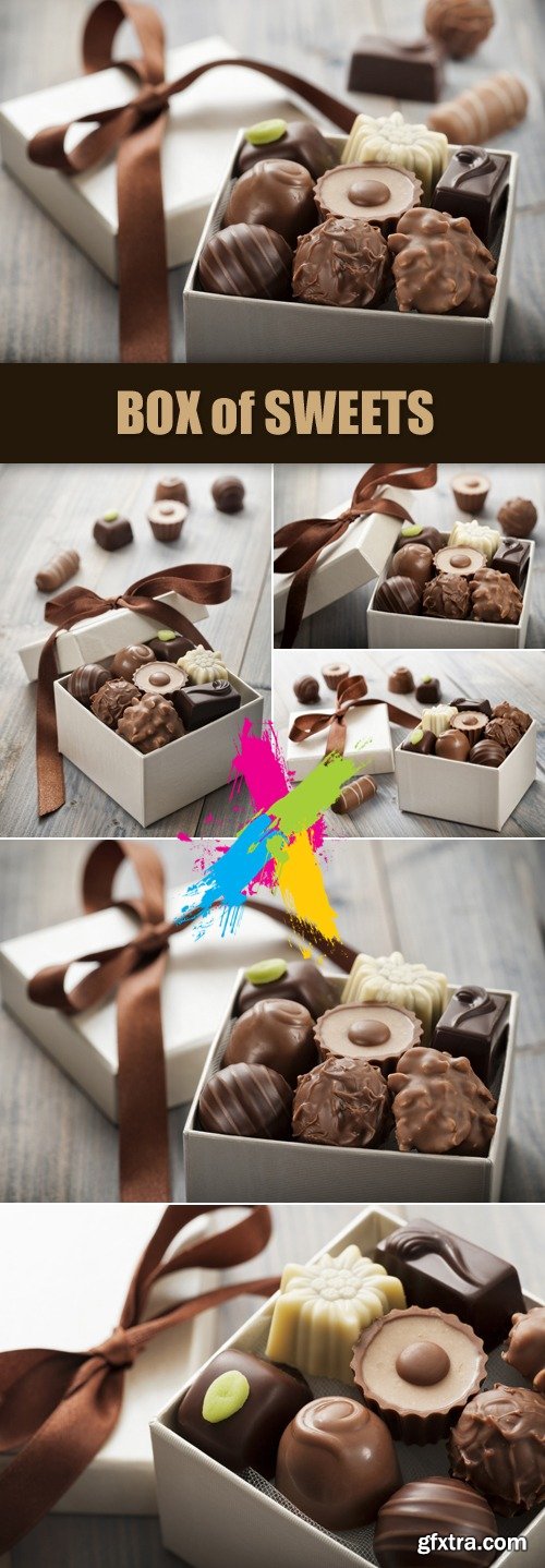 Stock Photo - Box of Chocolate Sweets