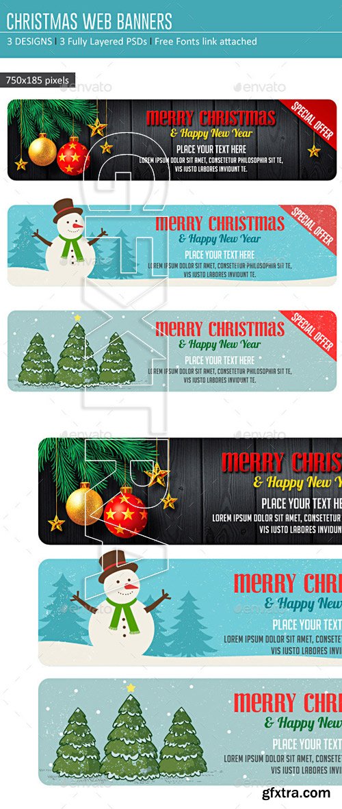 GraphicRiver - Christmas Web Banners 9496497
