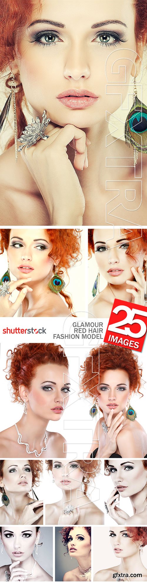 Glamour Red Hair Fashion Model 22xJPG