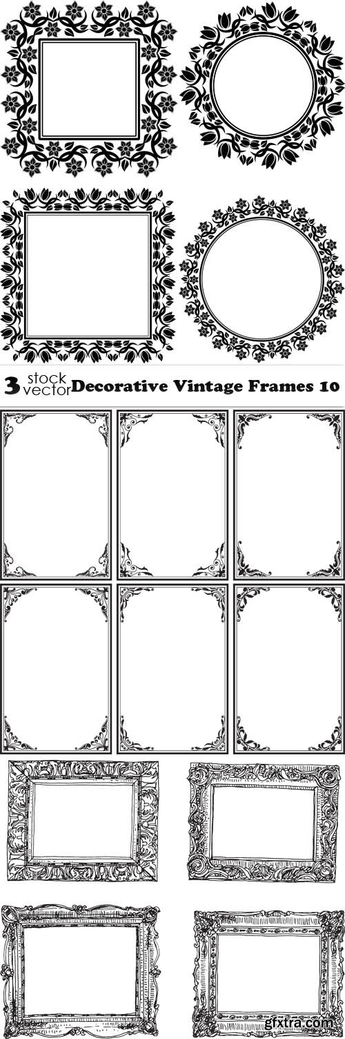 Vectors - Decorative Vintage Frames 10