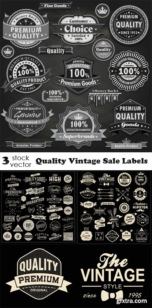 Vectors - Quality Vintage Sale Labels