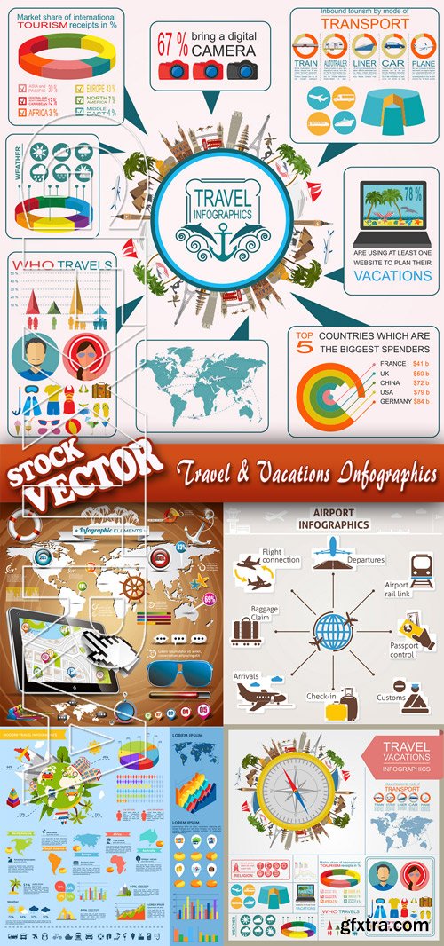 Stock Vector - Travel & Vacations Infographics